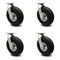 Service Caster 10 Inch Black Pneumatic Wheel Caster Swivel with 2 Swivel Locks SCC, 4PK SCC-100S3504-PNB-BSL-2-S-2 - alternate 1